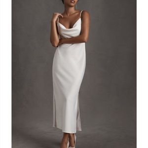 BHLDN cali Charmeuse midi dress